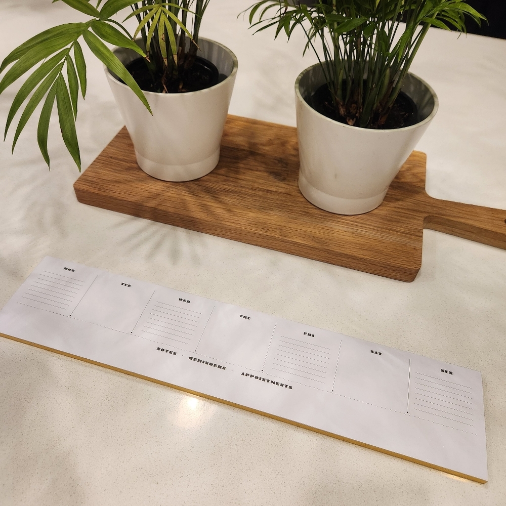 Keyboard Weekly Calendar Gold Tear Notepad